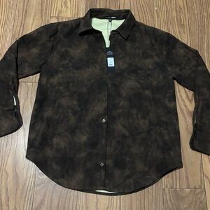 Fashion Nova Dark Brown Leather Jacket